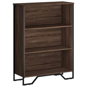 vidaXL Bookcase Brown oak Engineered wood Medium Bookcase Rectangular