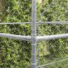 vidaXL Dog Kennel 3 pcs Silver 19.69 x 6.56 x 6.56 ft Galvanised steel