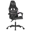 vidaXL Gaming Chair Black and Grey Faux Leather