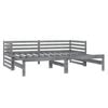 vidaXL Day Bed Grey Solid Pinewood 2x