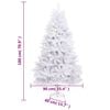 vidaXL Artificial Hinged Christmas Tree White PVC, Metal Large