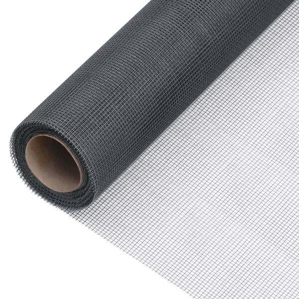 vidaXL Mesh Screen Fiberglass 31.5x787.4" Grey