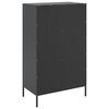 vidaXL Highboard Black Steel Medium Highboard Rectangular Industrial