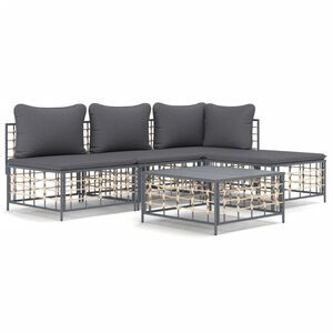 vidaXL Garden Lounge Set Anthracite