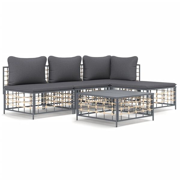vidaXL Garden Lounge Set Anthracite