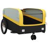 vidaXL Bike Trailer Black and Yellow 99.2 lb Iron