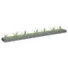vidaXL Gabion Raised Bed Silver Galvanized Steel 106.3 x 11.8 x 3.9 in