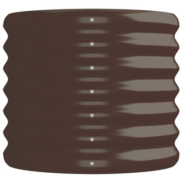vidaXL Garden Raised Bed Brown Powder-coated steel