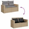 vidaXL Garden Sofa Set Beige, Light grey