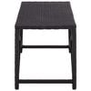 vidaXL Bench Black Poly Rattan, Powder-Coated Steel 47.2 in Durable