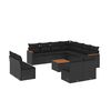 vidaXL Garden Sofa Set Black