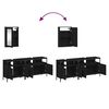 vidaXL Bathroom Furniture Set Black