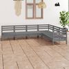 vidaXL Garden Lounge Set Grey Solid Pine Wood Medium Modular