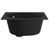 vidaXL Kitchen Sink with Overflow Hole Black Granite