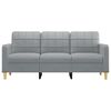 vidaXL 3-seater Sofa Light Grey Fabric (100% polyester), metal, textilene