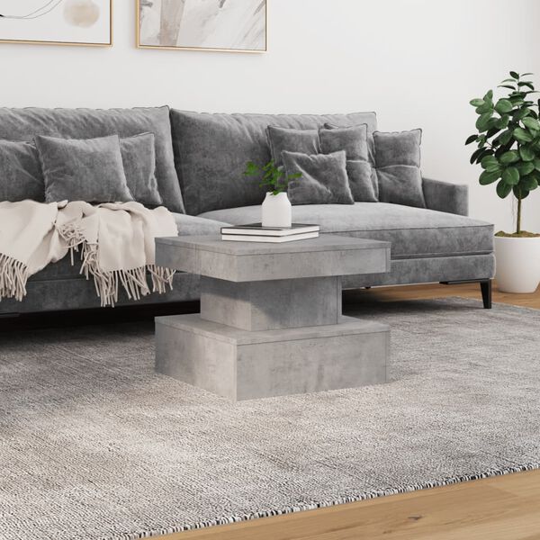 vidaXL Coffee Table Concrete grey Engineered wood Low Coffee Table