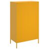 vidaXL Highboard Mustard Yellow Steel 26.8x15.4x44.5 in Industrial