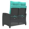 vidaXL Reclining Garden Bench Black, Turquoise
