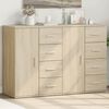 vidaXL Sideboards 2 pcs Sonoma Oak 23.2"x15.4"x31.5" Engineered Wood