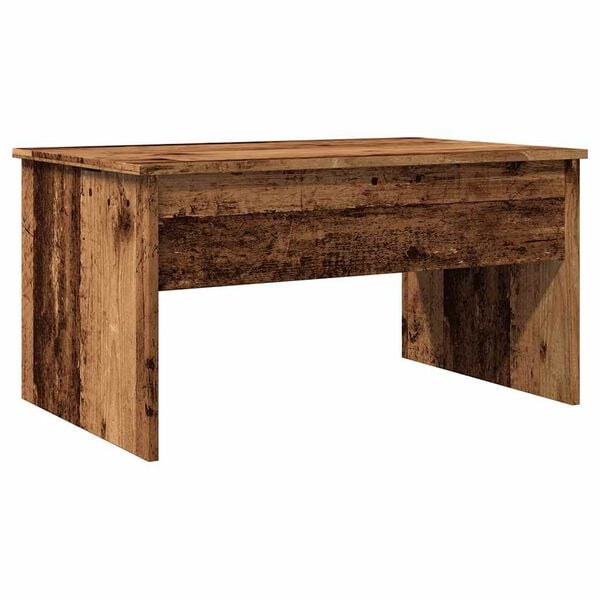 vidaXL Coffee Table Rustic Wood Engineered Wood Small Height-Adjustable
