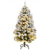 vidaXL Artificial Hinged Christmas Tree 150 LEDs & Ball Set 59.1"
