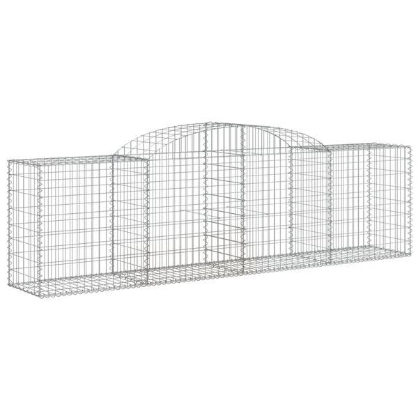 vidaXL Gabion Basket Set of 17 Silver Galvanized Iron