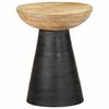 vidaXL Side Table Black Solid mango wood Small Decorative Inlays