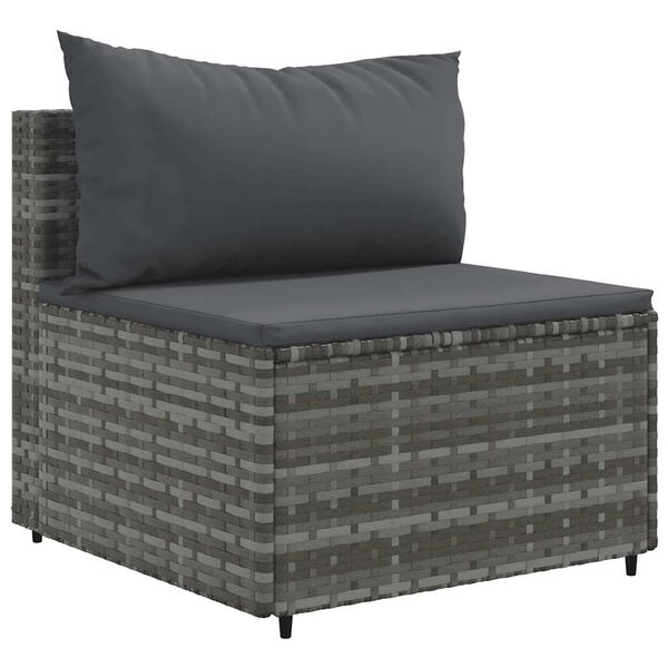 vidaXL Patio Sofa Set Set of 5 Gray, Anthracite