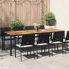 vidaXL Garden Dining Table Black 98.4 x 39.4 x 29.5 in Poly rattan