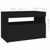 vidaXL TV Cabinet Black Engineered wood 23.6 x 13.8 x 15.7 in TV Cabinet