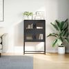 vidaXL Highboard Black Cold-rolled Steel Medium Industrial Highboard