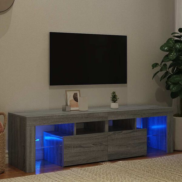 vidaXL TV Cabinet Grey sonoma Engineered wood 55.1 x 14.4 x 15.7 in