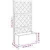 vidaXL Trellis Planter Set of 2 Grey Wood plastic composite Large