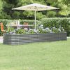 vidaXL Garden Raised Bed Grey Powder-coated steel Extra Large Tough