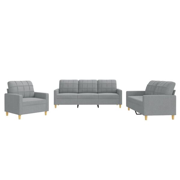 vidaXL Sofa Set Light gray