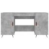 vidaXL Desk Concrete Grey Engineered wood, iron, faux leather Standard