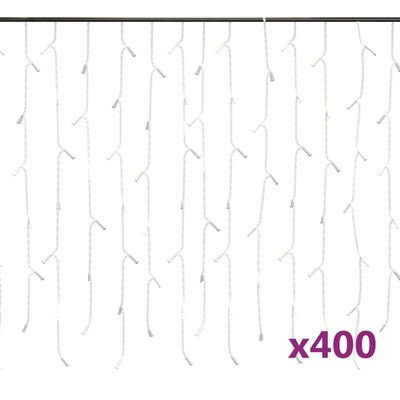 vidaXL LED Curtain Icicle Lights 393.7" 400 LED Colorful 8 Function