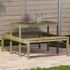 vidaXL Picnic Table Natural Wood Vacuum pressure impregnated pinewood