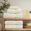 vidaXL Shower Towel Set of 4 Cream 100% Cotton 27.6 x 55.1 in