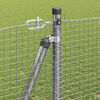 vidaXL Fence Post Silver 82.02 x 3.94 ft (0.75 x 0.75 in mesh) Steel
