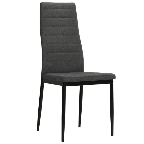 vidaXL Dining Chair Set of 4 Dark Grey