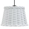 vidaXL Ceiling Lamp Shade White Wicker Ø9.8x6.7 in Lovely Design
