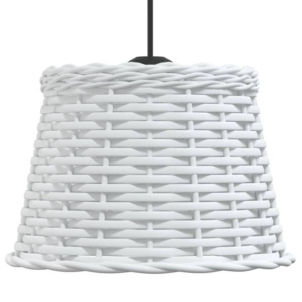 vidaXL Ceiling Lamp Shade White Wicker Ø9.8x6.7 in Lovely Design