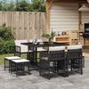 vidaXL Garden Dining Set Black