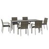 vidaXL Garden Dining Set Black and Grey