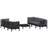 vidaXL Garden Lounge Set Black, Anthracite