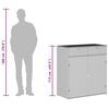 vidaXL Garden Storage Cabinet Brown PE rattan Large