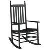 vidaXL Rocking Chair Black Poplar wood Standard Ergonomic