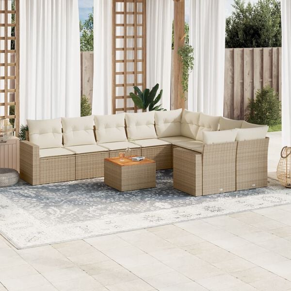 vidaXL Garden Sofa Set Beige