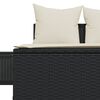 vidaXL Double Sun Lounger Black, Cream